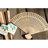 Abanico Bambú Elegante Madera